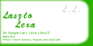laszlo lexa business card